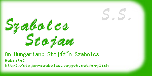 szabolcs stojan business card